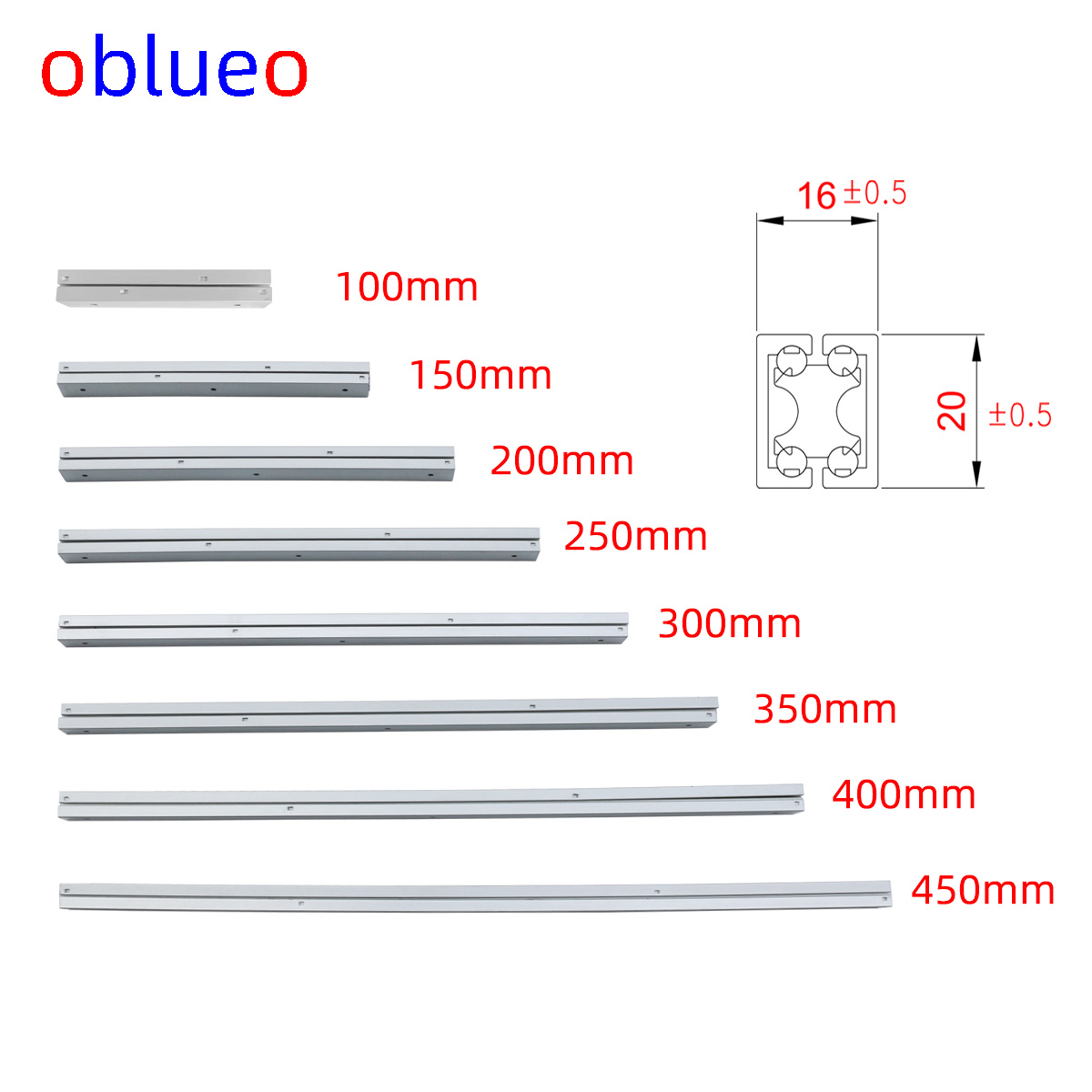 20mm width slide rail (three sections)-AL